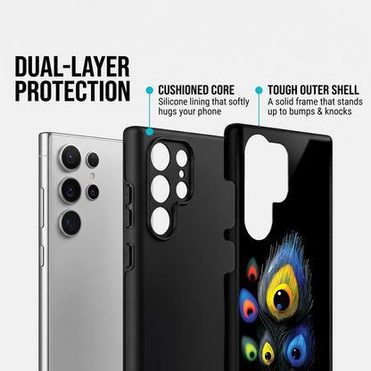 Samsung Galaxy S25 Ultra 5G Multi-Feather Peacock Protective Cases