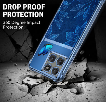 Motorola Edge 60 Pro 5G Azure Butterfly Dual-Tone Transparent Airbags Case