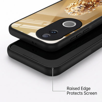 Vivo V50 5G Luxury Lion Acrylic Glass Back Case