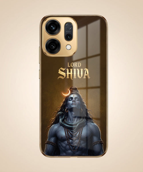 Oppo Reno 14 5G Lord Shiva Gold Electroplated Glass Phone Back Case