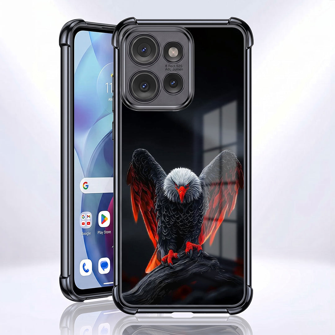 Motorola Edge 50 Neo 5G Premium Black Eagle Airbags Printed Back Case