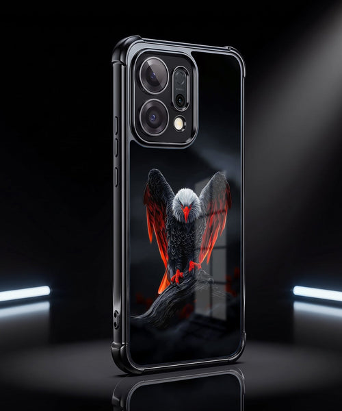 Oppo Reno 14 5G Premium Black Eagle Airbags Printed Back Case
