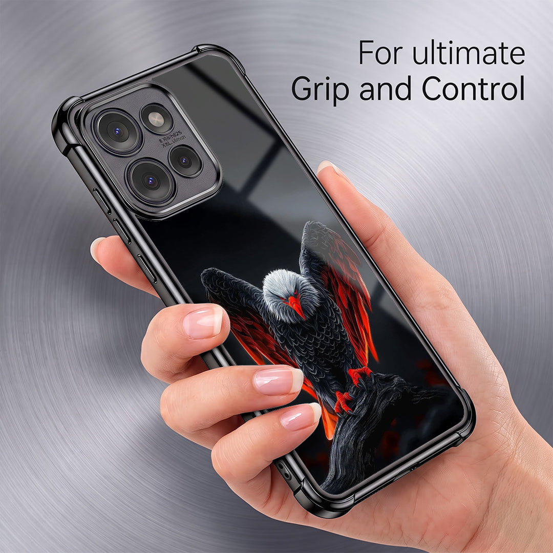 Motorola Edge 50 Neo 5G Premium Black Eagle Airbags Printed Back Case