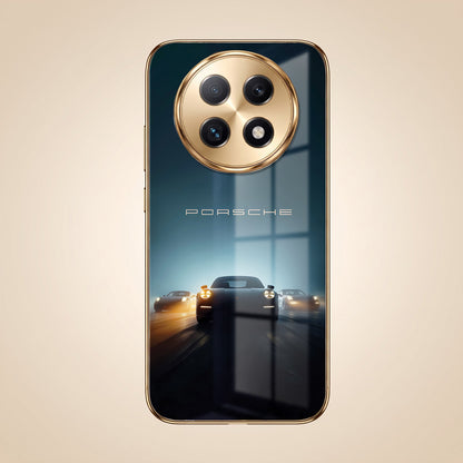 Oppo F29 Pro 5G Porsche Luxury Gold Electroplated Glass Phone Back Case