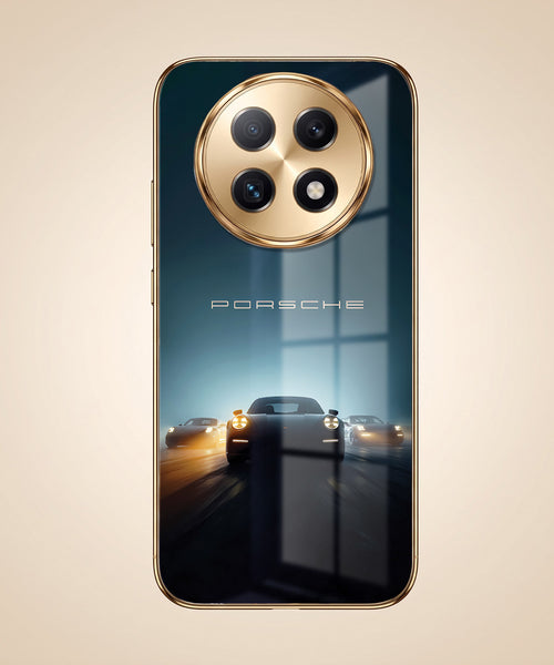 Oppo F29 Pro 5G Porsche Luxury Gold Electroplated Glass Phone Back Case