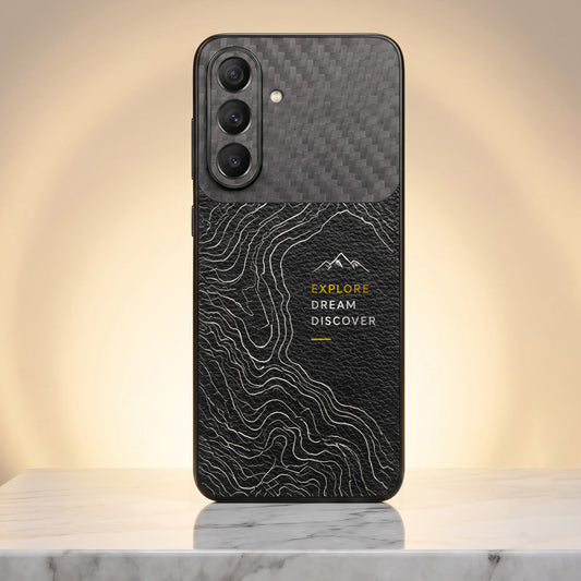 Samsung Galaxy A37 5G Explore Dream Carbon Fiber Leather Hybrid Back Case