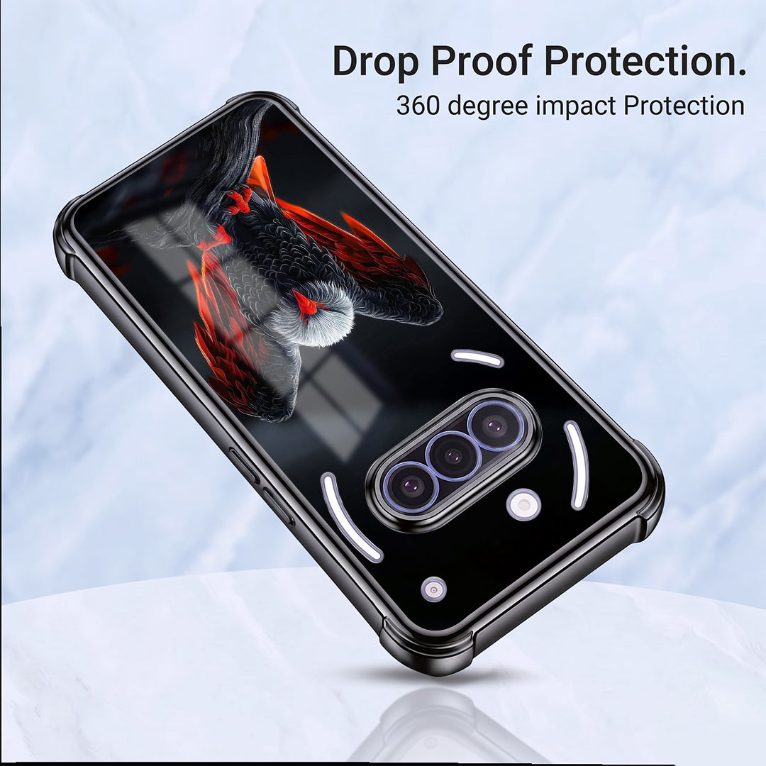 Nothing Phone 3a 5G Premium Black Eagle Airbags Printed Back Case