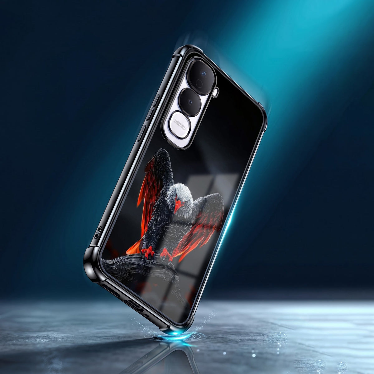 Vivo Y400 Pro 5G Premium Black Eagle Airbags Printed Back Case