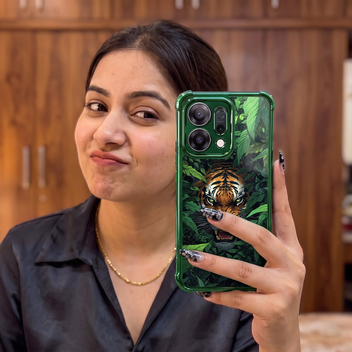 Oppo Reno 14 5G Toxic Tiger Airbags Printed Back Case