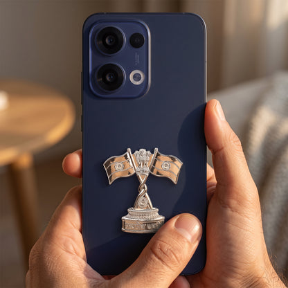 Oppo Reno 13 5G Compatible 3D Indian Metal Flag Emblem Sticker