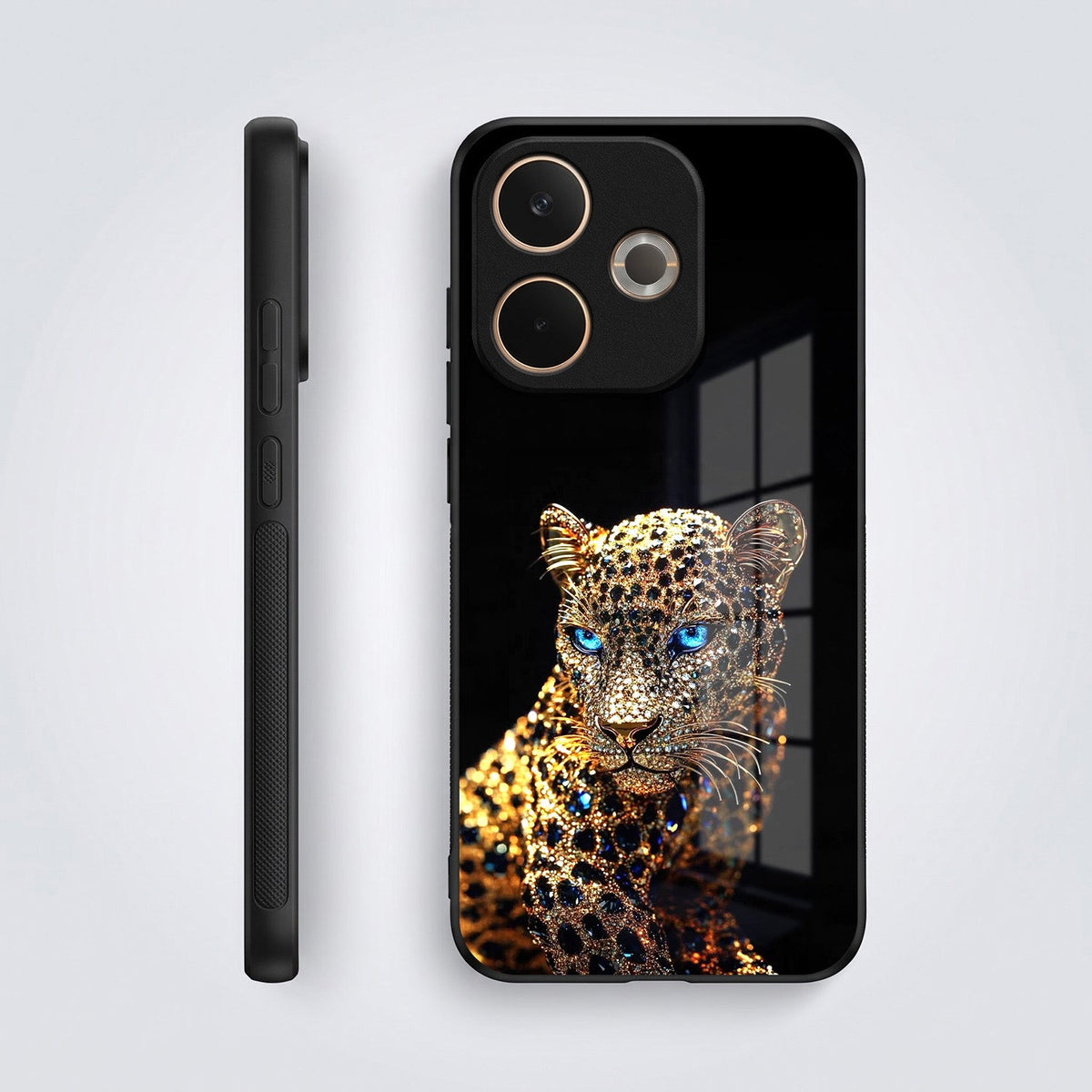 Oppo A5 Pro 5G Panther Acrylic Glass Back Case