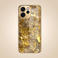 Oppo Reno 15 Pro Mini 5G Golden Diamond Shatter Gold Electroplated Glass Phone Back Case