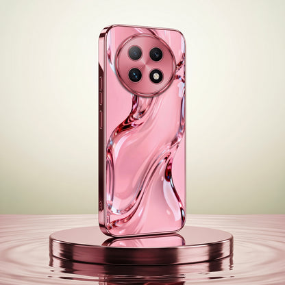 Oppo F29 Pro 5G Crystal Wave Energy Pink Electroplated Glass Phone Back Case