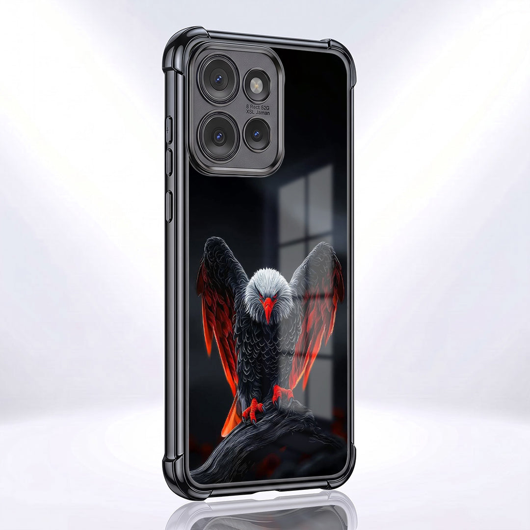 Motorola Edge 50 Neo 5G Premium Black Eagle Airbags Printed Back Case