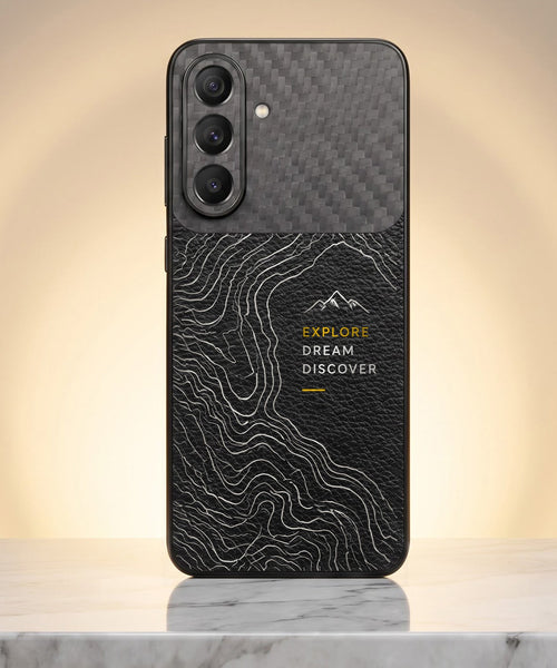 Samsung Galaxy A27 5G Explore Dream Carbon Fiber Leather Hybrid Back Case