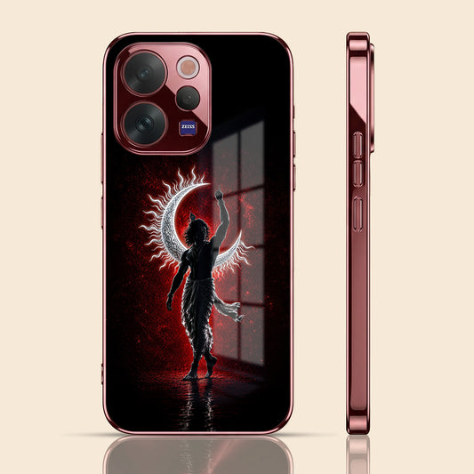 Vivo V70 5G Crimson Divine Burgundy Electroplated Glass Back Case