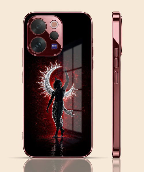 Vivo V70 5G Crimson Divine Burgundy Electroplated Glass Back Case