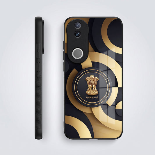 Vivo V50 5G Royal Emblem Acrylic Glass Back Case