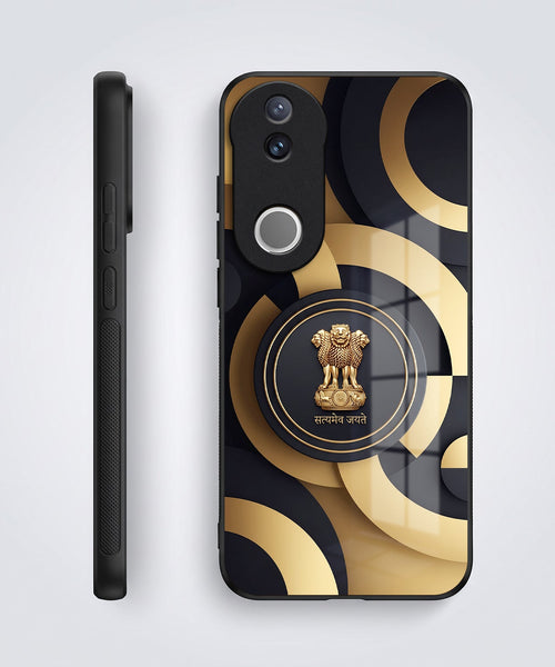 Vivo V50 5G Royal Emblem Acrylic Glass Back Case