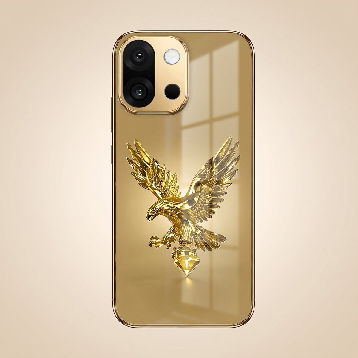OnePlus 13s 5G Golden Eagle Gold Electroplated Glass Phone Back Case