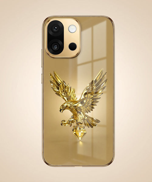 OnePlus 13s 5G Golden Eagle Gold Electroplated Glass Phone Back Case