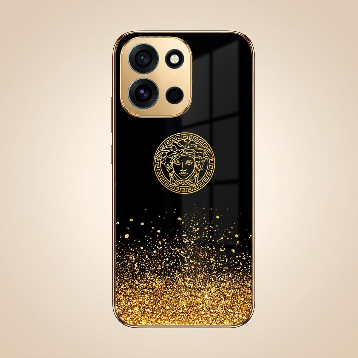 OnePlus Nord 6 5G Medusa Head Gold Electroplated Glass Phone Back Case
