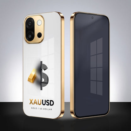 OnePlus 13s 5G Luxury XAU/USD Gold Electroplated Glass Phone Back Case