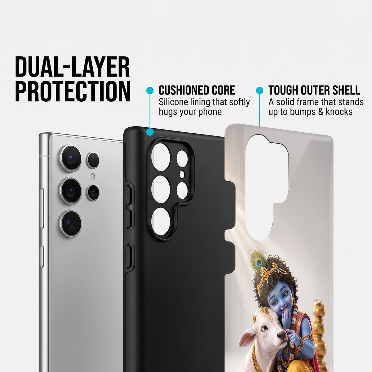 Samsung Galaxy S25 Ultra 5G Bal Krishna Blessings Protective Case