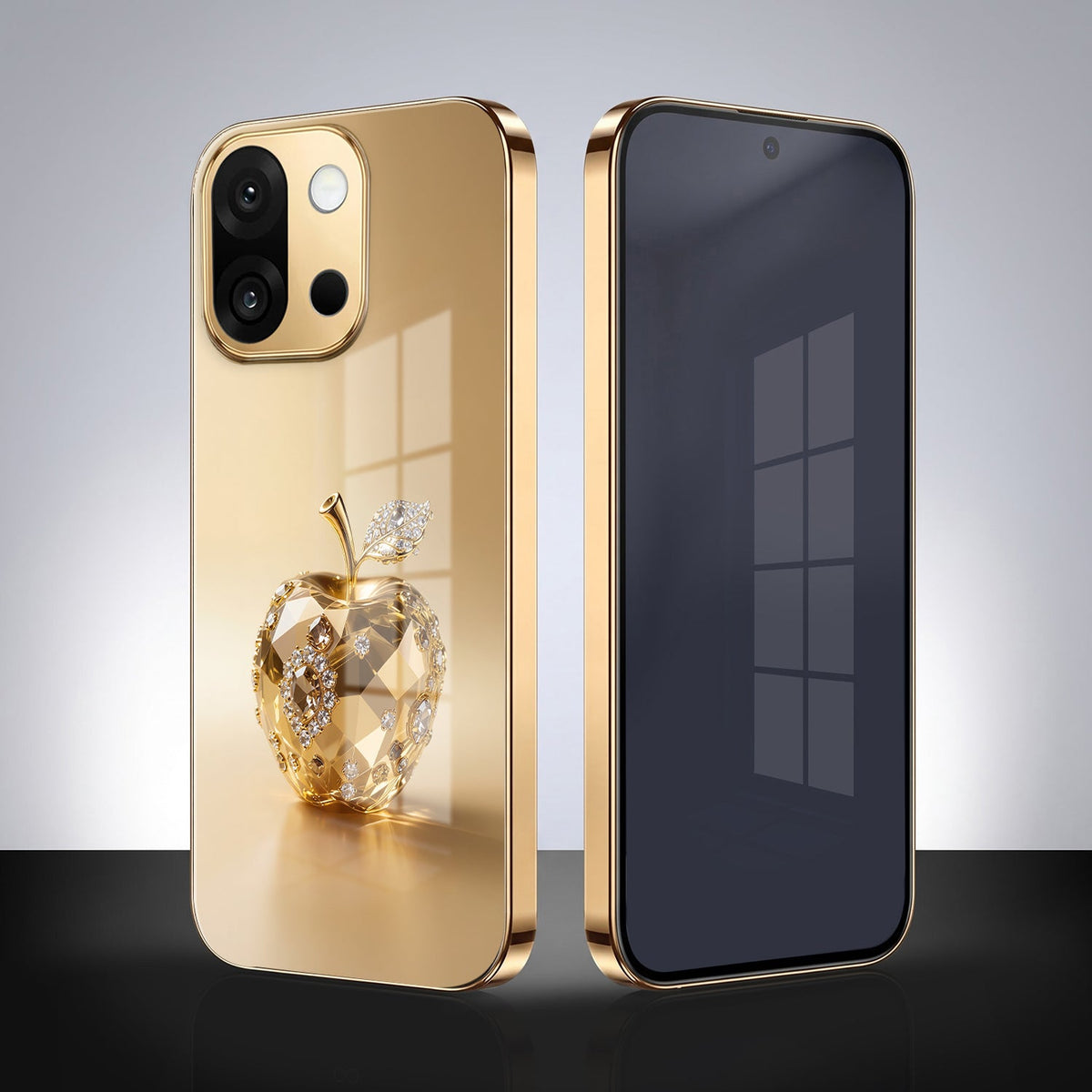 OnePlus 13s 5G Golden Apple Gold Electroplated Glass Phone Back Case