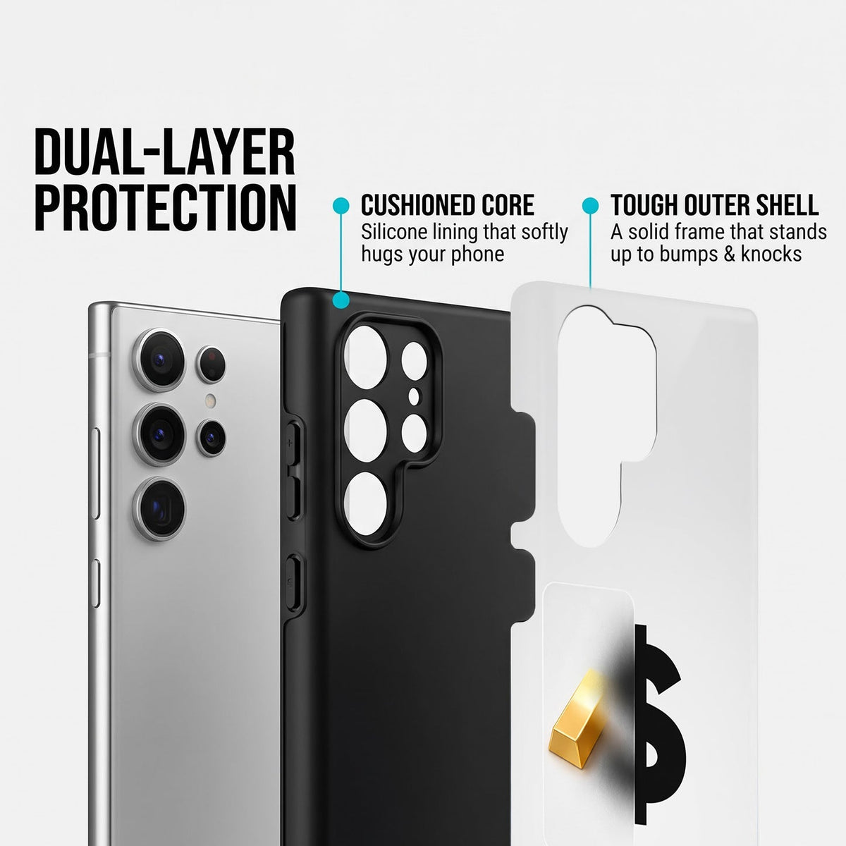 Samsung Galaxy S25 Ultra 5G Luxury XAU/USD Protective Case