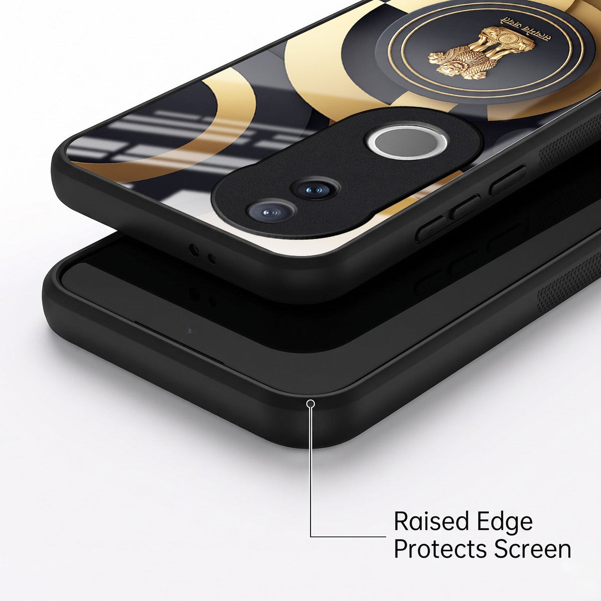 Vivo V50 5G Royal Emblem Acrylic Glass Back Case