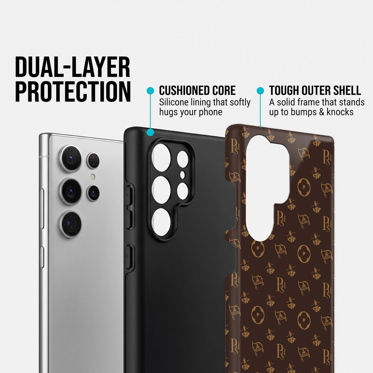Samsung Galaxy S24 Ultra 5G Luxury Monogram Brown Protective Case