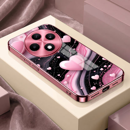 Oppo F27 Pro+ 5G Love Sparkle Pink Electroplated Glass Phone Back Case