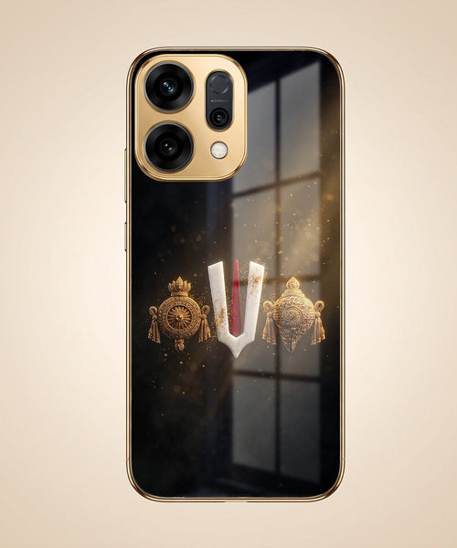 Oppo Reno 14 5G Royal Heritage Edition Gold Electroplated Glass Phone Back Case