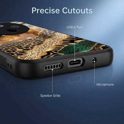 Vivo T4 5G Golden Leopard Acrylic Glass Back Case