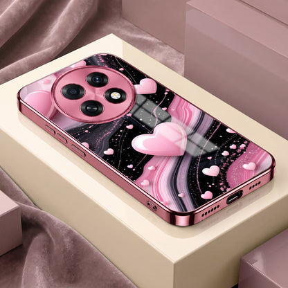 Oppo F31 Pro+ 5G Love Sparkle Pink Electroplated Glass Phone Back Case