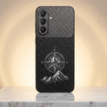 Samsung Galaxy A57 5G Compass Carbon Fiber Leather Hybrid Back Case