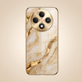Oppo F27 5G Marvel Texture Gold Electroplated Glass Phone Back Case
