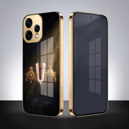 Oppo Reno 15 5G Royal Heritage Edition Gold Electroplated Glass Phone Back Case