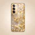 Oppo Reno 12 Pro 5G Golden Butterfly Gold Electroplated Glass Phone Back Case
