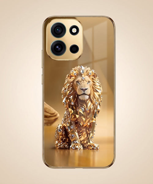 OnePlus Nord 6 5G Luxury Lion Gold Electroplated Glass Phone Back Case