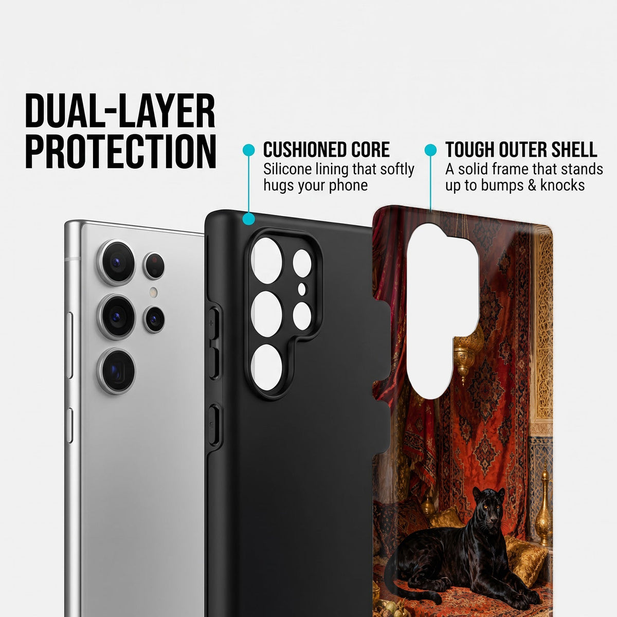 Samsung Galaxy S25 Ultra 5G Royal Black Panther Protective Case