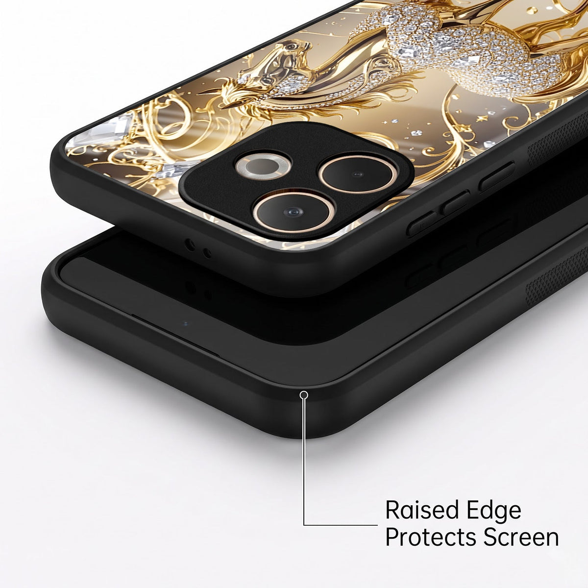 Oppo A5 Pro 5G Luxury Horse Texture Acrylic Glass Back Case