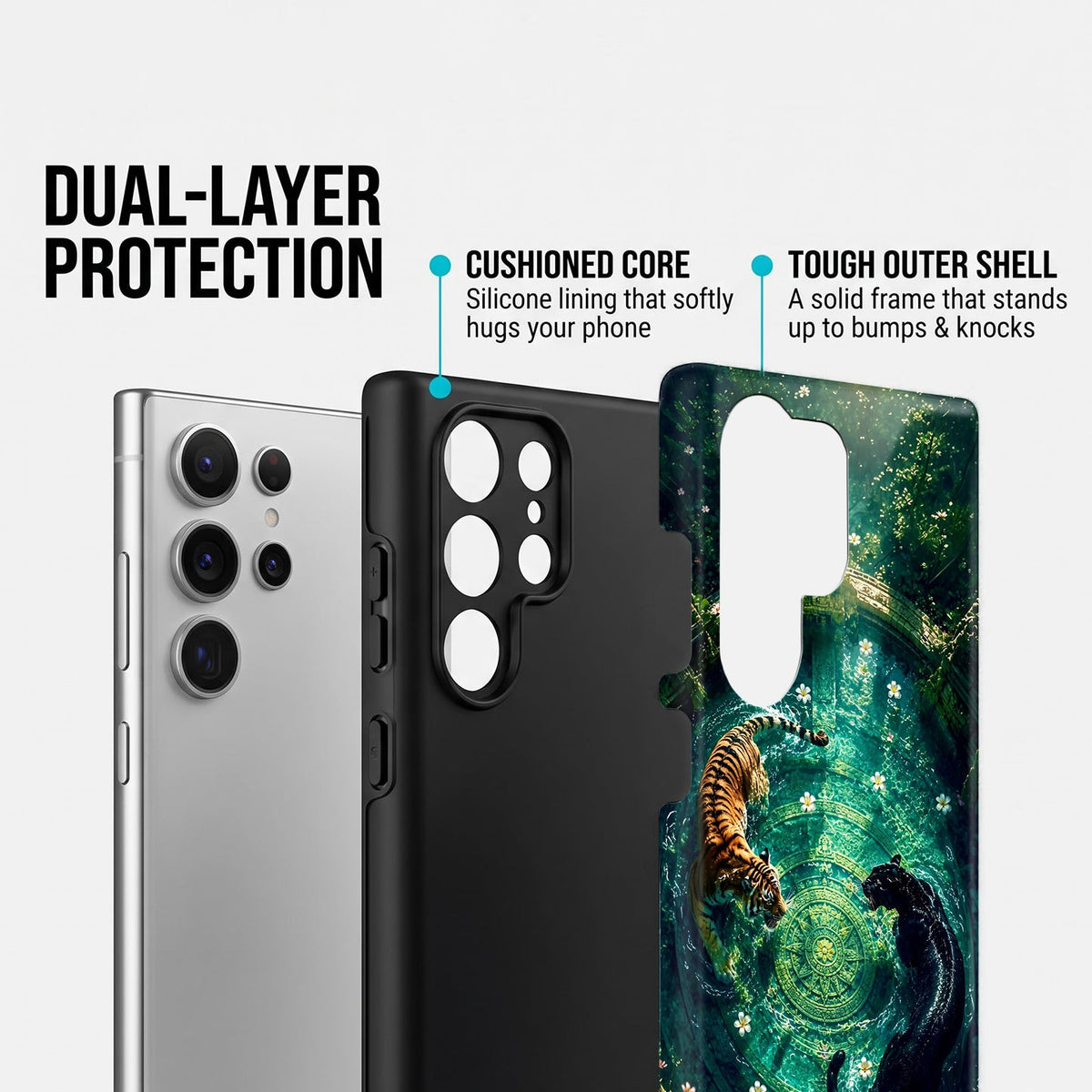 Samsung Galaxy S25 Ultra 5G Tiger & Panther Mystic Protective Case