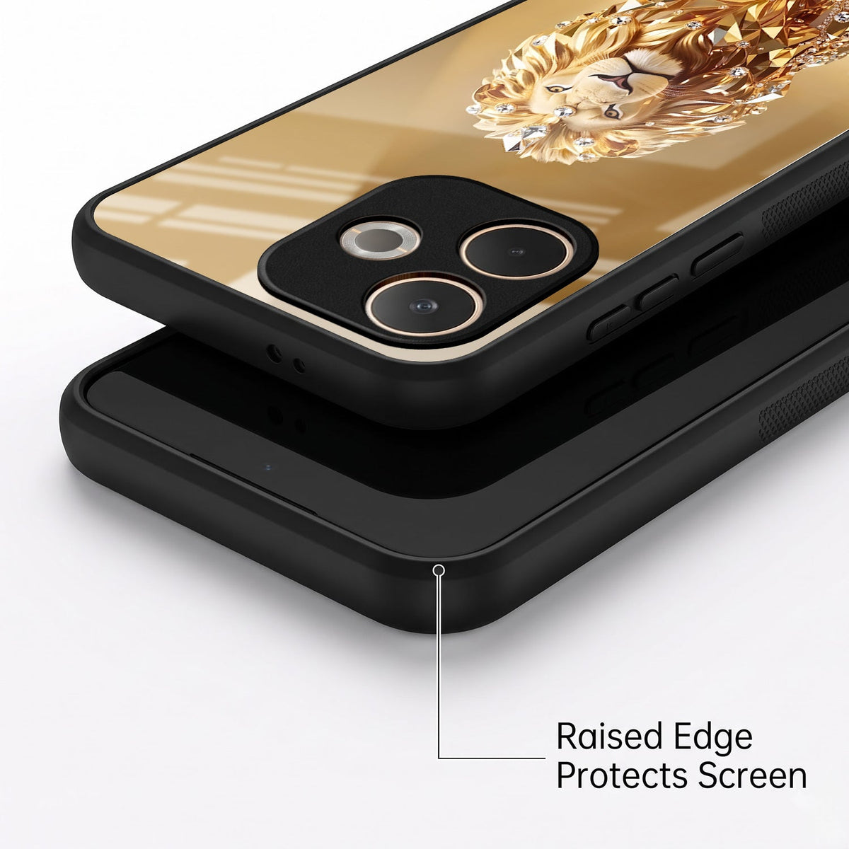 Oppo A5 Pro 5G Luxury Lion Acrylic Glass Back Case