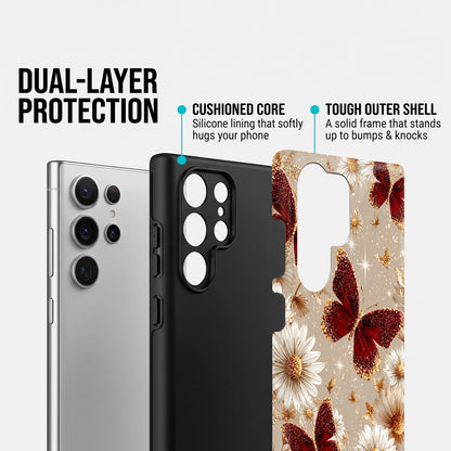 Samsung Galaxy S25 Ultra 5G Butterfly Floral Protective Case