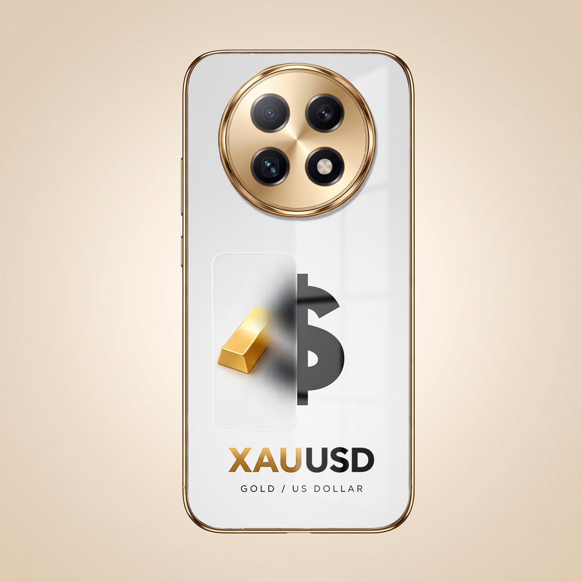 Oppo F29 Pro 5G Luxury XAU/USD Gold Electroplated Glass Phone Back Case
