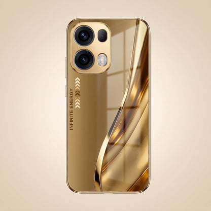 Oppo Reno 13 Pro 5G Luxury Infinity Energy Gold Electroplated Glass Phone Case