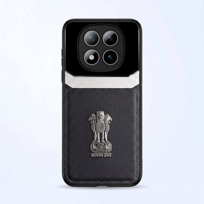 Redmi Note 15 Pro+ 5G Satyamev Jayate 3D Metal Leather Back Case