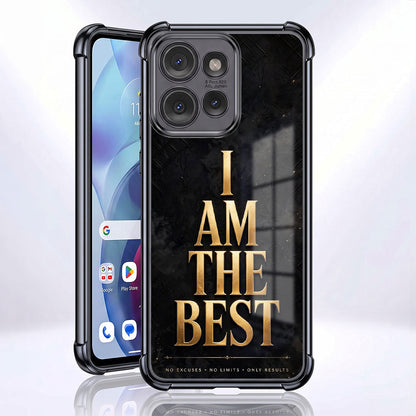 Motorola Edge 50 5G Premium I Am The Best Gold Airbags Printed Back Case